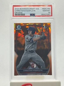 2023 Bowman Chrome Draft Sapphire /25 #BDC-180 Christian Knapczyk PSA 10 - Picture 1 of 2