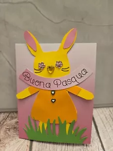 Biglietto Auguri Pasqua Artigianale Italiano - Foto 1 di 2