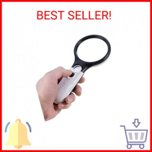 New 45x Handheld Magnifying Glass Reading Lens 3 LED Light Jewelry Loupe - Picture 1 of 1