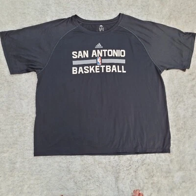 Баскетбольная футболка Adidas San Antonio Climalite черная с коротким рукавом размер XL Parker 9 - Изображение 1 из 4