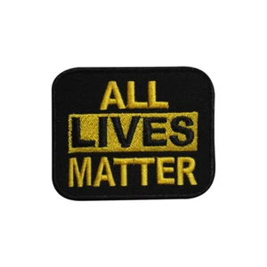 All Lives Matter Embroidered Iron on Sew on Patch Badge For Clothes 7.5cm x 6 cm - Picture 1 of 1