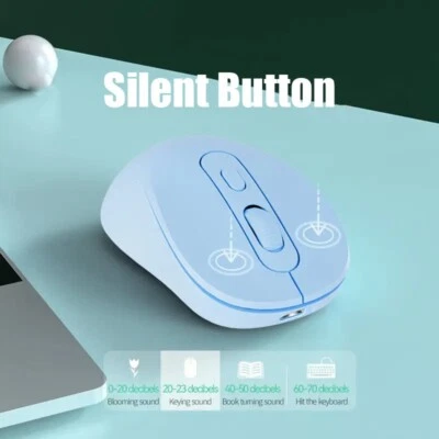 2.4Ghz Bluetooth Dual Wireless Mouse Silent Rechargeable for Laptop PC Tarvel - Image 1 of 4