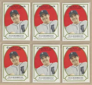 Lot of (10) 2005 Topps Cracker Jack IVAN RODRIGUEZ #7 HOF Tigers FREE SHIPPING - Picture 1 of 2