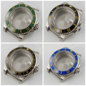 40MM Watch Case Parts Fit For NH35A Movement Sapphire Glass Ceramic Bezel Date - Picture 1 of 10