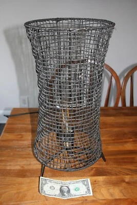 Плетеная корзина плетеный ротанг богемное черный настольная лампа проверенная работа - Изображение 1 из 4