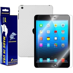 ArmorSuit Apple iPad 4 (4G LTE) Screen Protector + White Carbon Fiber Skin USA - Picture 1 of 11