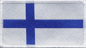Finnische Flagge Finnland gewebtes Abzeichen, Aufnäher 8 cm x 4,5 cm - Bild 1 von 1