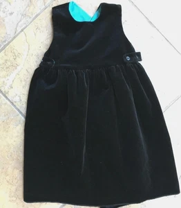 Baby Gap Niñas Usado en Excelente Condición 3XL 3 Años Negro Terciopelo Jersey Vestido ¡DE COLECCIÓN!! - Imagen 1 de 2