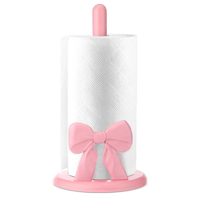 Pink Bow Paper Towel Holder Cute Wooden Decorative Paper Towel Holders Napkin... - Image 1 of 4