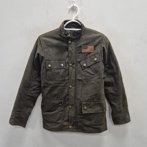 Barbour Boys Kids Steve McQueen Baker Waterproof Wax Jacket Size Large 10 - 11 Y - Picture 1 of 11