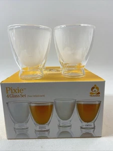 Teavana Illumin mattiert doppelwandig 5 Unzen Pixie Glas Teeservice 4er - Bild 1 von 7