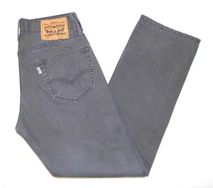 LEVI'S - Men's 505 Regular Fit Twill Jeans 28"W X 29"L Work Biker Grey Chinos - Picture 1 of 6