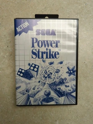 Vintage Sega Master System Power Strike Complete CIB Video Game 1988 Made Japan - Image 1 of 4