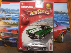 Hot Wheels Holiday Rods '70 Chevelle SS #5/5 2005 plateado Chevy RR raro envío gratuito - Imagen 1 de 3