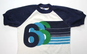 VTG 70s ROB ROY ~TERRY/MESH~ RAGLAN JERSEY BOYS SZ 12 SINGLE STITCH ~USA MADE~ - Picture 1 of 9