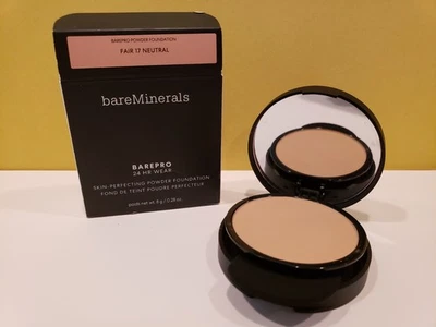 Bare Minerals~BarePro 24HR Skin-Perfecting Powder Found ~ Fair 17 Neutral ~ NIB - Image 1 of 2