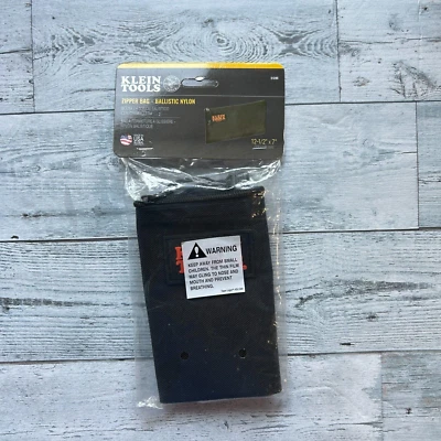 NEW Klein Tools Black Cordura Ballistic Nylon Tool Bag w/ Zippered Pocket  5139B - Image 1 of 3
