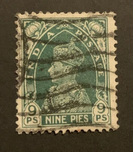1937-40 India George VI 9p Green FU SG249 - Picture 1 of 2