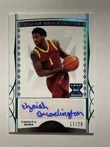 IZAIAH BROCKINGTON 2022-23 Foglia Trinità Smeraldo AUTOGRAFO 17/20 (BK5) - Foto 1 di 2