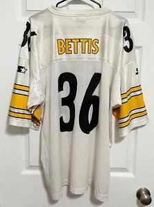 JEROME BETTIS 36 Pittsburgh Steelers Men White Football Jersey 54/XXL Starter - Picture 1 of 11