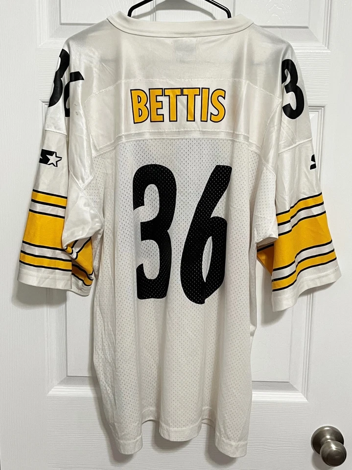 Camiseta de fútbol blanca para hombre Jerome Bettis 36 Pittsburgh Steelers 54/XXL Starter Foto 1 de 4
