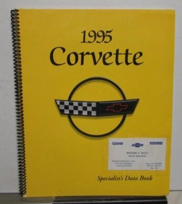 1995 Chevrolet Corvette Specialists Data Book Foto 1 de 4