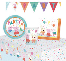 Peppa Pig - Suministros para fiesta de cumpleaños, suministros de fiesta de  Peppa Pig y decoraciones para 16 invitados, con cubierta de mesa, platos