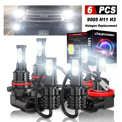 For Lexus GX470 2003-09 6000K LED Headlight High Low + Fog Lights Bulbs Combo - Image 1 of 4