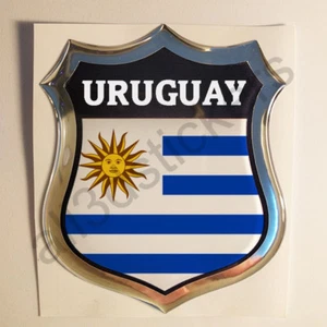 Sticker Uruguay Emblem 3D Resin Domed Gel Uruguay Flag Vinyl Decal Car Laptop - Picture 1 of 1