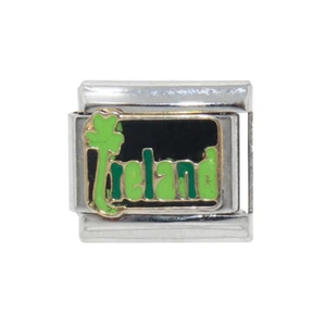 Ireland enamel Italian Charm - fits 9mm classic Italian charm bracelets - Picture 1 of 1