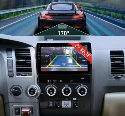 Car Radio Stereo Apple Carplay For Toyota Tundra Sequoia GPS Navi Backup Camera - Image 1 of 4