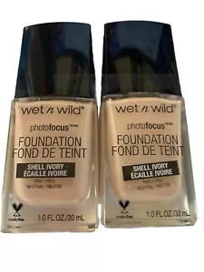 2X Wet n Wild Photo Focus Foundation Shell Ivory #361C Wet-N-Wild - Picture 1 of 2