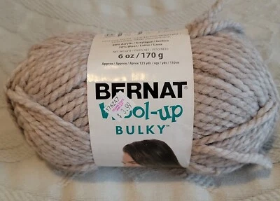 BERNAT Wool-Up BULKY YARN 80% Acrylic 20% Wool 6 Oz. Taupe 50012 - Image 1 of 4
