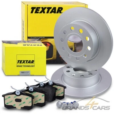 TEXTAR BREMSSCHEIBEN Ø253+BELÄGE HINTEN FÜR AUDI A3 SEAT SKODA OCTAVIA VW GOLF 6 - Bild 1 von 4
