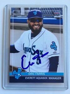 Eric Farris Everett Aquasox 2022 Autographed Card Seattle Mariners Signed