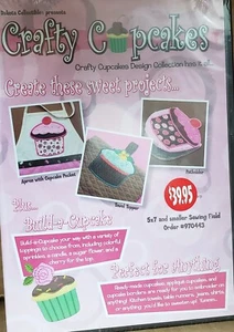 dakota collectibles Crafty Cupcakes embroidery design 970443 - Picture 1 of 2