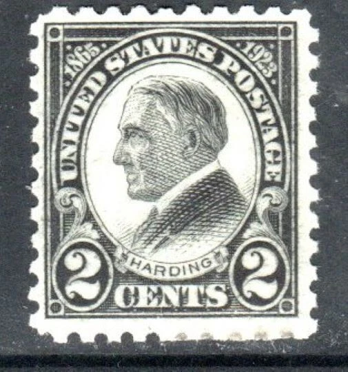 US Scott #612, Perf 10, Warren Harding, Mint Hinged - Image 1 of 1