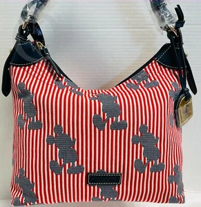 NUEVO CON ETIQUETAS*Dooney & Bourke*Disney Parks*Rayas ROJAS*Mickey*Erica Champsac*Bolso 21145M - Imagen 1 de 8