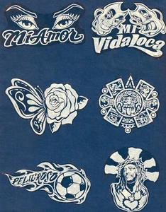 Mexican Pride Vending Machine White Sticker Set - 15 White Stickers - Picture 1 of 3