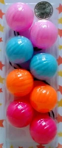  Pink green ELASTIC PONYTAIL HOLDER JUMBO BEADS GIRL HAIR SCRUNCHIE KNOCKER BAL - Picture 1 of 1