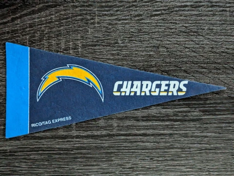 NFL Mini PENNANT / FLAG - San Diego Chargers by Rico/Tag Express 9" x 4" Cover