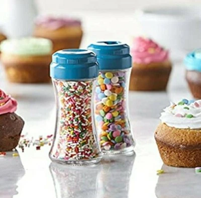 Trudeau Sprinkle Shakers Tropical Blue 2.5 Oz Baking Kitchen Food Crafts. A1A14 - Image 1 of 4