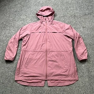 Duluth Trading Gust Off Pink Jacket Womens Size 1X Windbreaker Coat Tunic Hooded - Picture 1 of 14