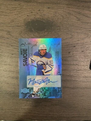 2023-24 Skybox Metal Matt Savoie Rookie Auto #21/50 Buffalo Sabres #172 RC - Image 1 of 2