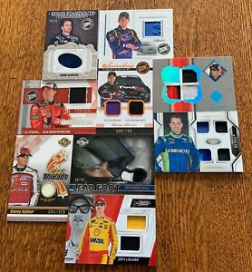 9 Nascar Race Worn/Used Relics Racing Cards