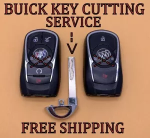 GM BUICK SMART KEYLESS PROXIMITY REMOTE FOB INSERT BLADE BLANK CUTTING SERVICE - Foto 1 di 2