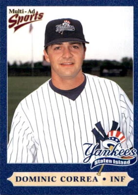 1999 Staten Island Yankees Multi-Ad 7 Dominic Correa Los Angeles California Card - Image 1 of 2