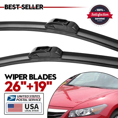 Juego de limpiaparabrisas delantero genuino de 26"+19" para INFINITI M35h 2012 2013 Foto 1 de 4