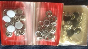 Selection Metal Hemline Studs - White/ Black - Unopened Pkts - Picture 1 of 5