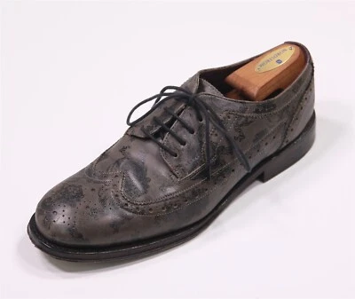 Ted Baker Brown Black Paisley Wingtip Oxford Leather Dress Shoes Men's 8.5 - Image 1 of 4